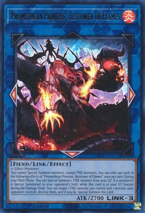 ULTRA RARE Promethean Princess, Bestower of Flames (PHNI-EN052) - Phantom Nightmare 1st Edition