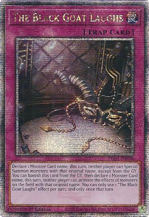 QUARTER CENTURY SECRET RARE The Black Goat Laughs (Quarter Century Secret Rare) (PHNI-EN078) - Phantom Nightmare 1st Edition
