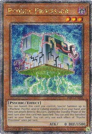 QUARTER CENTURY SECRET RARE Psychic Processor (Quarter Century Secret Rare) (PHNI-EN081) - Phantom Nightmare 1st Edition