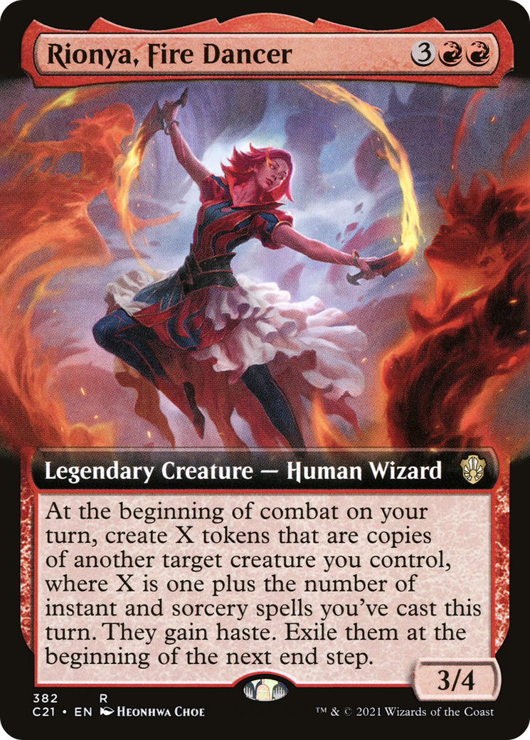 Rionya, Fire Dancer (Extended Art) (C21-382) - Commander 2021 - Magic The Gathering