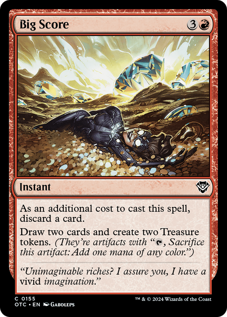 Big Score (OTC-155) - Outlaws of Thunder Junction Commander - Magic The Gathering