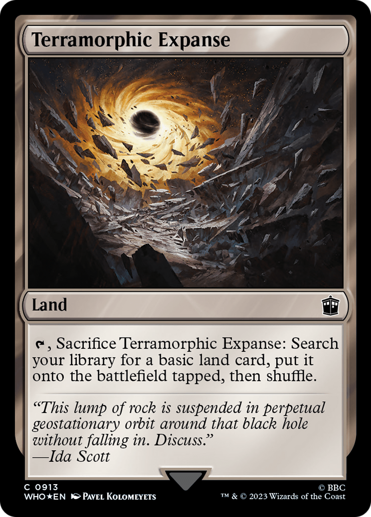 FOIL Terramorphic Expanse (Surge Foil) (WHO-913) - Doctor Who - Magic The Gathering