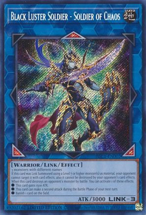 SECRET RARE Black Luster Soldier - Soldier of Chaos (BLC1-EN002) - Battles of Legend: Chapter 1 Limited