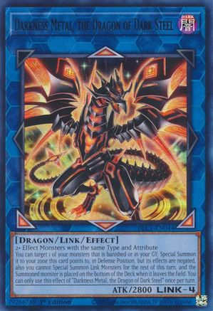 ULTRA RARE Darkness Metal, the Dragon of Dark Steel (BLC1-EN044) - Battles of Legend: Chapter 1 1st Edition