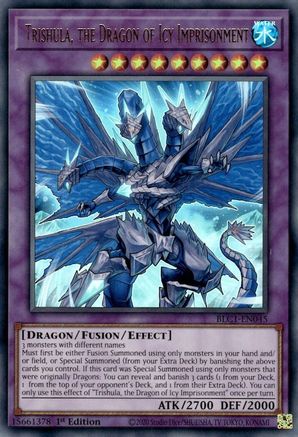 ULTRA RARE Trishula, the Dragon of Icy Imprisonment (BLC1-EN045) - Battles of Legend: Chapter 1 1st Edition
