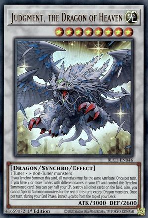 ULTRA RARE Judgment, the Dragon of Heaven (BLC1-EN046) - Battles of Legend: Chapter 1 1st Edition