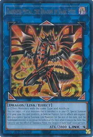 ULTRA RARE Darkness Metal, the Dragon of Dark Steel (Silver) (BLC1-EN044) - Battles of Legend: Chapter 1 1st Edition
