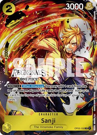Sanji (Offline Regional 2024) [Participant] (OP03-102) - One Piece Promotion Cards