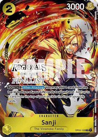 Sanji (Offline Regional 2024) [Finalist] (OP03-102) - One Piece Promotion Cards