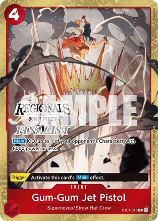 Gum-Gum Jet Pistol (Online Regional 2024) [Finalist] (ST01-015) - One Piece Promotion Cards