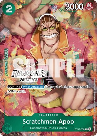 Scratchmen Apoo (Online Regional 2024) [Participant] (ST02-008) - One Piece Promotion Cards