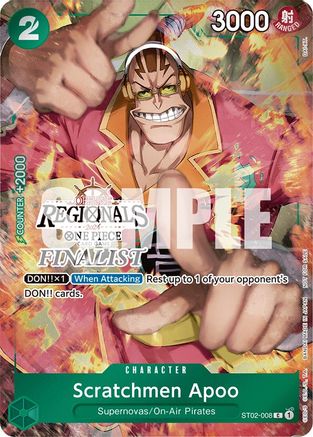 Scratchmen Apoo (Offline Regional 2024) [Finalist] (ST02-008) - One Piece Promotion Cards