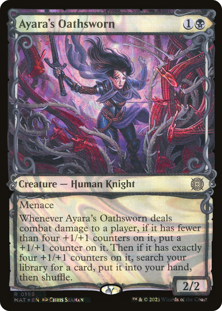 FOIL Ayara's Oathsworn (Halo Foil) (MAT-195) - March of the Machine: The Aftermath - Magic The Gathering