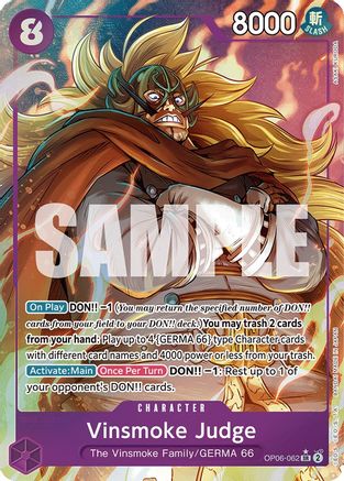 Vinsmoke Judge (Alternate Art) (OP06-062) One Piece - Wings of the Captain