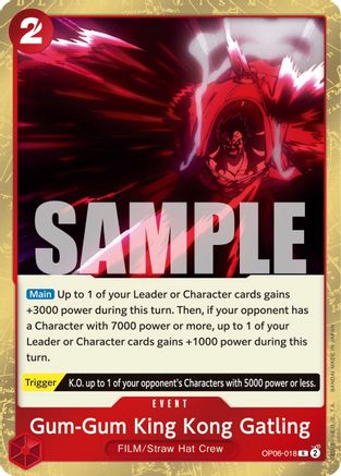 Gum-Gum King Kong Gatling (OP06-018) One Piece - Wings of the Captain