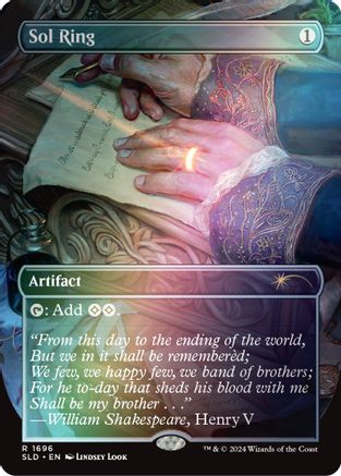 FOIL Sol Ring (1696) (Rainbow Foil) (SLD-1696) - Secret Lair Drop Series - Magic The Gathering