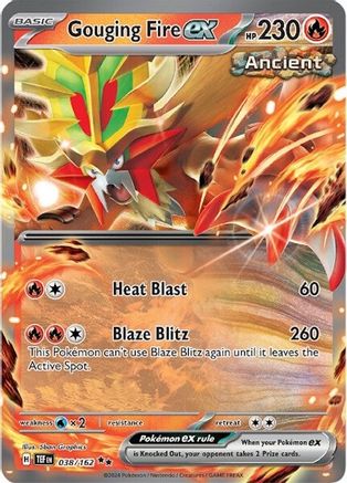Gouging Fire ex - 038/162 Pokemon SV05: Temporal Forces