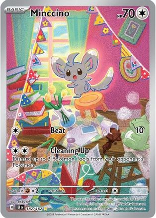 Minccino - 182/162 Pokemon SV05: Temporal Forces