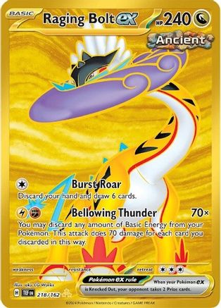 Raging Bolt ex - 218/162 Pokemon SV05: Temporal Forces