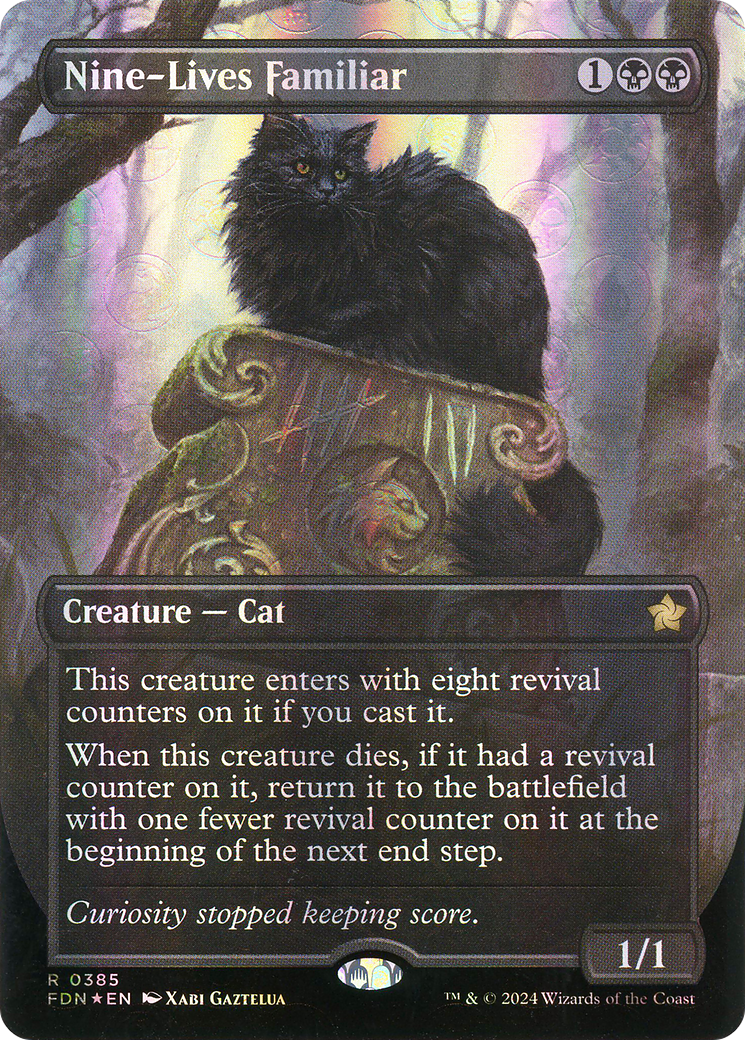 FOIL Nine-Lives Familiar (FDN-385) - Foundations - Magic The Gathering