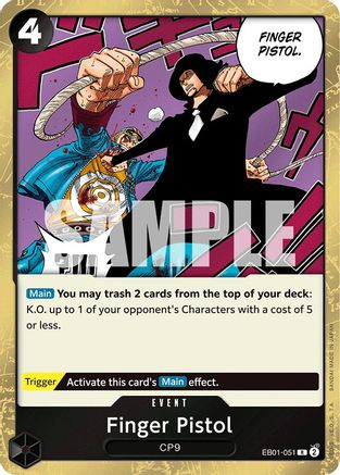 Finger Pistol (EB01-051) One Piece - Memorial Collection