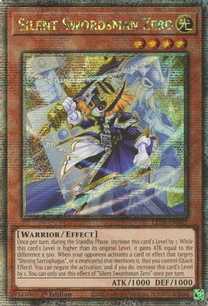 QUARTER CENTURY SECRET RARE Silent Swordsman Zero (Quarter Century Secret Rare) (LEDE-EN002) - Legacy of Destruction 1st Edition