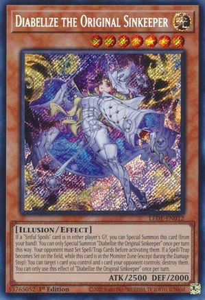 SECRET RARE Diabellze the Original Sinkeeper (LEDE-EN012) - Legacy of Destruction 1st Edition