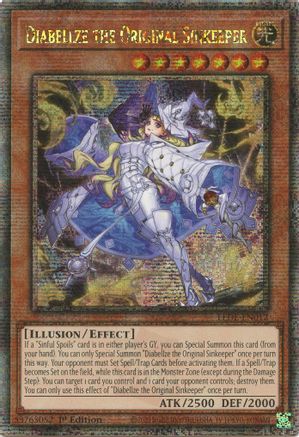 QUARTER CENTURY SECRET RARE Diabellze the Original Sinkeeper (Quarter Century Secret Rare) (LEDE-EN012) - Legacy of Destruction 1st Edition