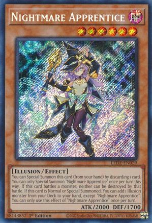 SECRET RARE Nightmare Apprentice (LEDE-EN029) - Legacy of Destruction 1st Edition