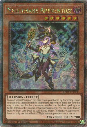 QUARTER CENTURY SECRET RARE Nightmare Apprentice (Quarter Century Secret Rare) (LEDE-EN029) - Legacy of Destruction 1st Edition