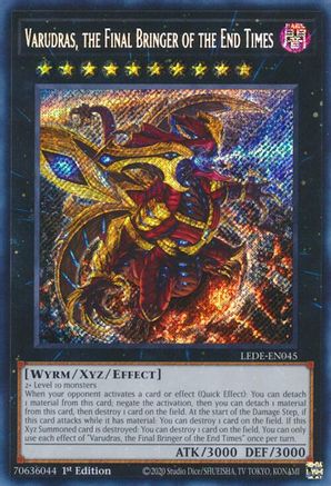 SECRET RARE Varudras, the Final Bringer of the End Times (LEDE-EN045) - Legacy of Destruction 1st Edition