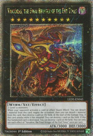QUARTER CENTURY SECRET RARE Varudras, the Final Bringer of the End Times (Quarter Century Secret Rare) (LEDE-EN045) - Legacy of Destruction 1st Edition