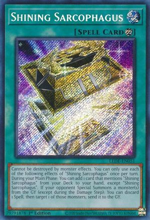 SECRET RARE Shining Sarcophagus (LEDE-EN051) - Legacy of Destruction 1st Edition