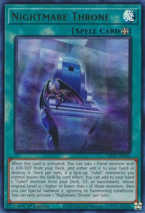 ULTRA RARE Nightmare Throne (LEDE-EN061) - Legacy of Destruction 1st Edition