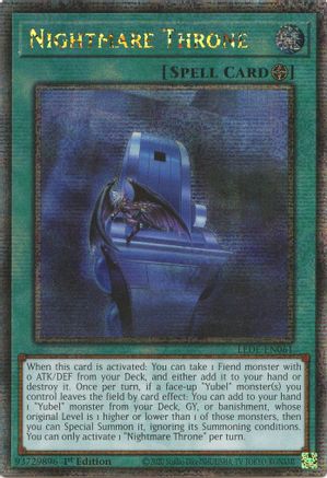 QUARTER CENTURY SECRET RARE Nightmare Throne (Quarter Century Secret Rare) (LEDE-EN061) - Legacy of Destruction 1st Edition