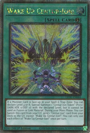 QUARTER CENTURY SECRET RARE Wake Up Centur-Ion! (Quarter Century Secret Rare) (LEDE-EN064) - Legacy of Destruction 1st Edition