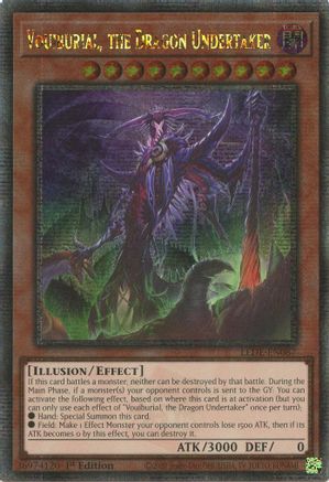 QUARTER CENTURY SECRET RARE Vouiburial, the Dragon Undertaker (Quarter Century Secret Rare) (LEDE-EN087) - Legacy of Destruction 1st Edition