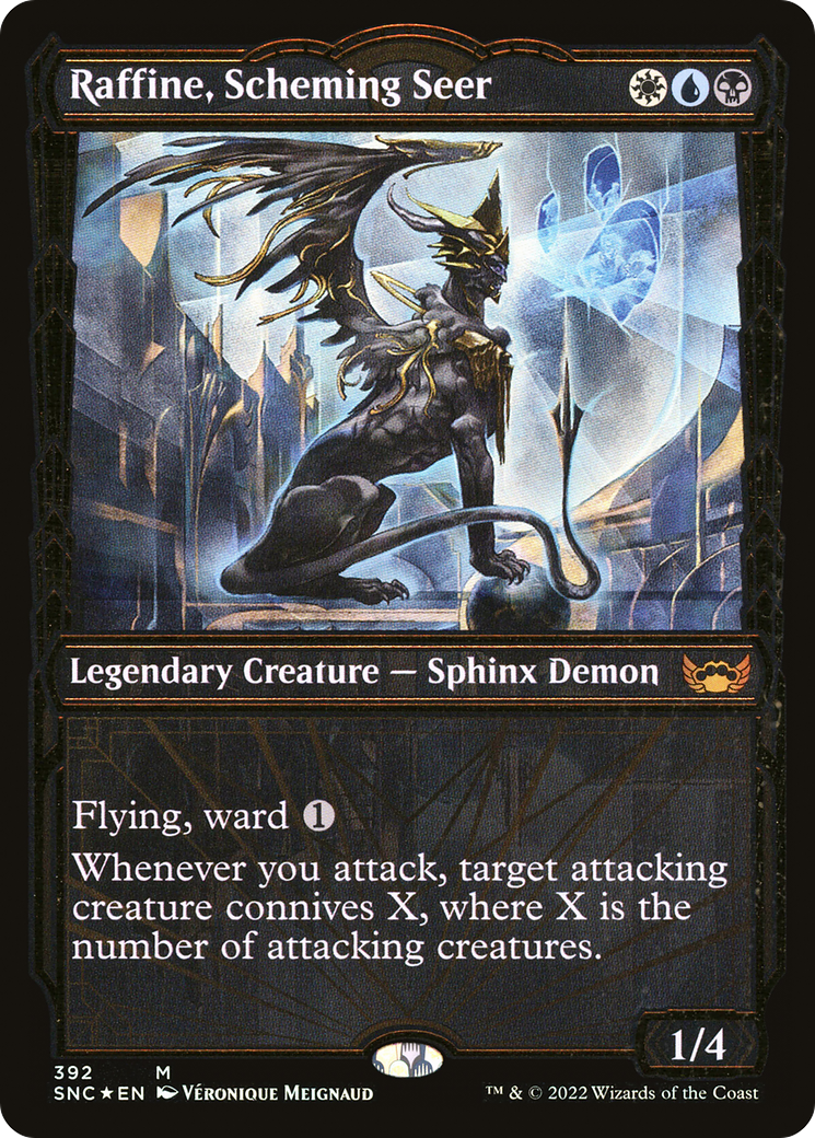 FOIL Raffine, Scheming Seer (Gilded Foil) (SNC-392) - Streets of New Capenna - Magic The Gathering