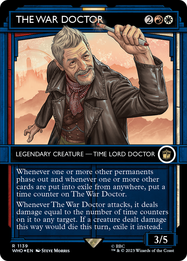 FOIL The War Doctor (Showcase) (Surge Foil) (WHO-1139) - Doctor Who - Magic The Gathering