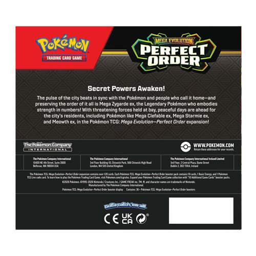 Pokemon TCG Mega Evolution Perfect Order Booster Box X 6 (Case)