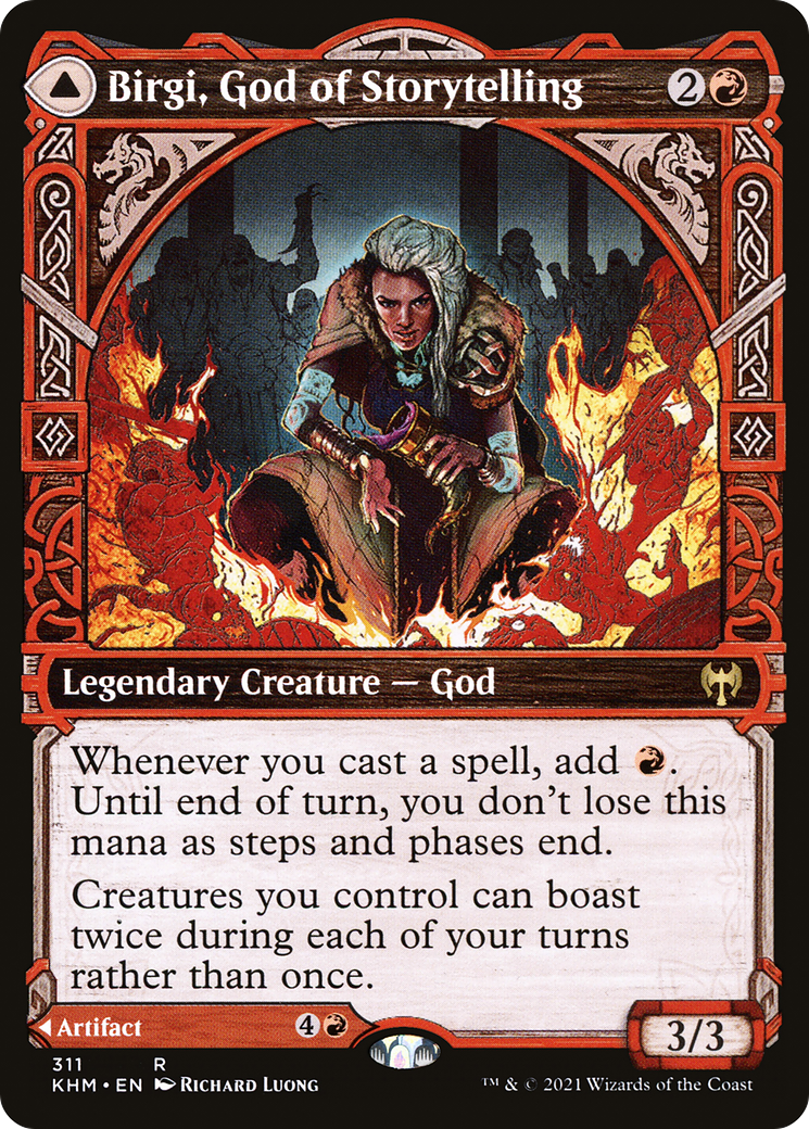 FOIL Birgi, God of Storytelling (Showcase) (KHM-311) - Kaldheim - Magic The Gathering