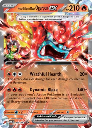 Hearthflame Mask Ogerpon ex (040/167) SV06: Twilight Masquerade Pokemon