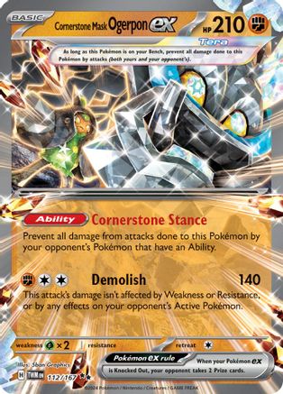 Cornerstone Mask Ogerpon ex (112/167) SV06: Twilight Masquerade Pokemon