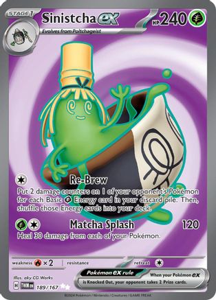 Sinistcha ex (189/167) SV06: Twilight Masquerade Pokemon