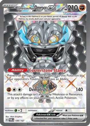 Cornerstone Mask Ogerpon ex (199/167) SV06: Twilight Masquerade Pokemon