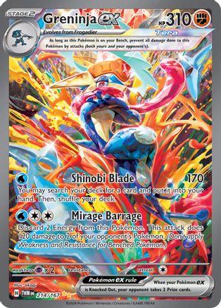 Greninja ex (214/167) SV06: Twilight Masquerade Pokemon