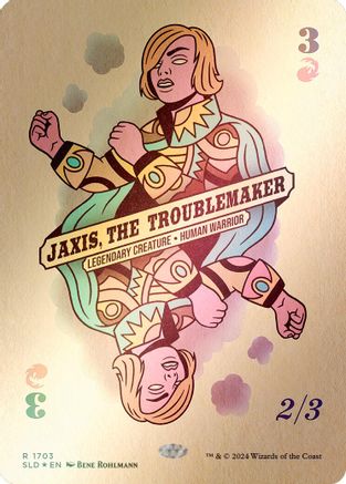 FOIL Jaxis, the Troublemaker (Rainbow Foil) (SLD-1703) - Secret Lair Drop Series - Magic The Gathering