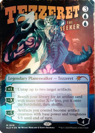 FOIL Tezzeret the Seeker (1619) (Rainbow Foil) (SLD-1619) - Secret Lair Drop Series - Magic The Gathering