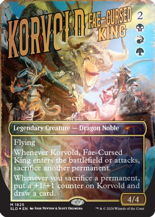 FOIL Korvold, Fae-Cursed King (Rainbow Foil) (SLD-1625) - Secret Lair Drop Series - Magic The Gathering