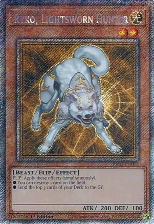 PLATINUM SECRET RARE Ryko, Lightsworn Hunter (Platinum Secret Rare) (RA02-EN003) - 25th Anniversary Rarity Collection II 1st Edition